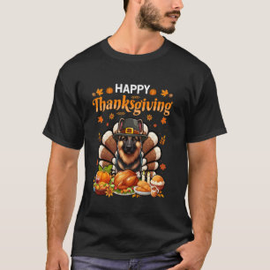Camiseta Feliz Día de Acción de Gracias Pastor Alemán Disfr