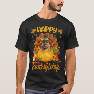 Camiseta Feliz Día de Acción de Gracias Perro Pastor Alemán