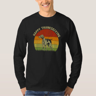 Camiseta Feliz Día de Acción de Gracias Perro Pointer Alemá