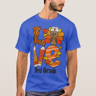 Camiseta Feliz Día de Acción de Gracias, profesora de terce