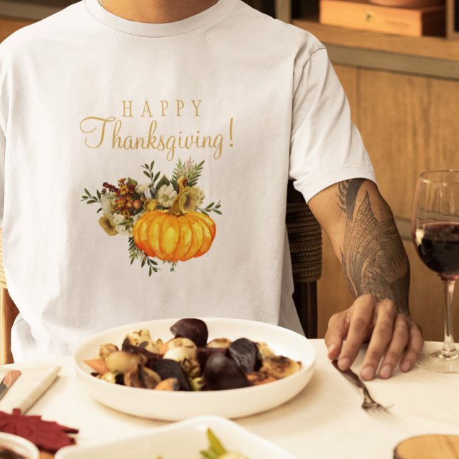 Camiseta Feliz Día de Acción de Gracias rústico calabaza ot (Subido por el creador)