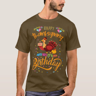 Camiseta Feliz Día de Acción de Gracias Sí, es mi cumpleaño