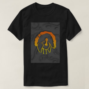 Camiseta Feliz Día de Acción de Gracias Sombra Pavo