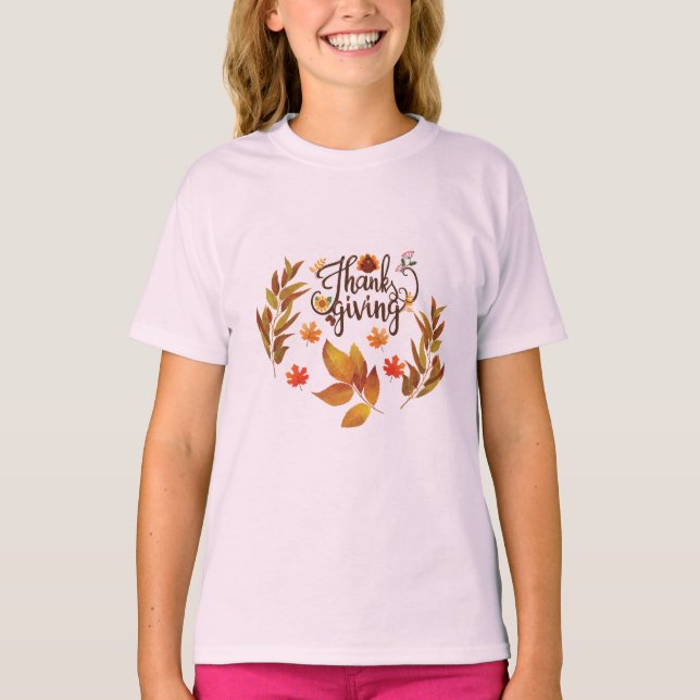 Camiseta Feliz Día de Acción de Gracias Turquía (Anverso)