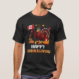 Camiseta Feliz Día de Acción de Gracias Turquía Bandera de 