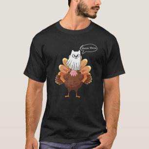 Camiseta Feliz Día de Acción de Gracias Turquía Fake Cat Ki