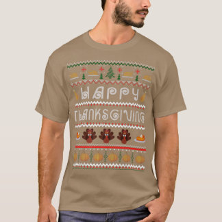 Camiseta Feliz Día de Acción de Gracias Turquía Feo Día de 