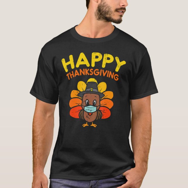Camiseta Feliz Día de Acción de Gracias Turquía frente a la (Anverso)