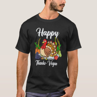 Camiseta Feliz Día de Acción de Gracias Vegano Mundial