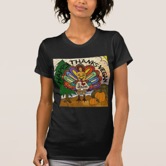 Camiseta Feliz Día de Acción de Gracias Vegano Pavo