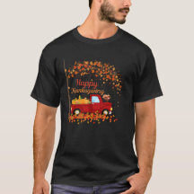 Feliz Día de Acción de Gracias Vintage Red Truck