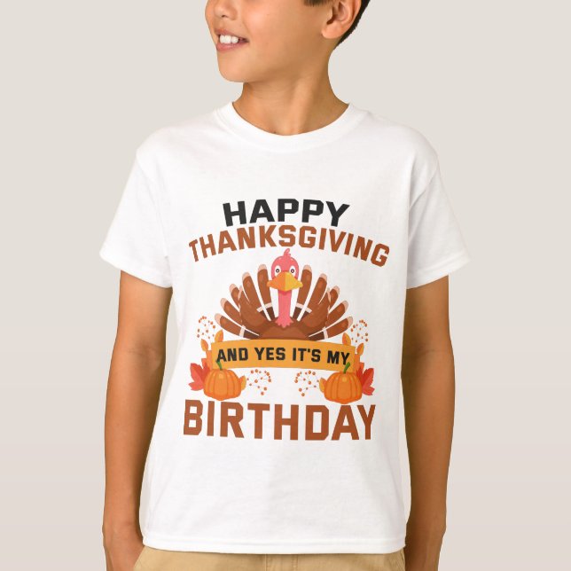 Camiseta Feliz Día de Acción de Gracias y sí, es mi regalo  (Anverso)