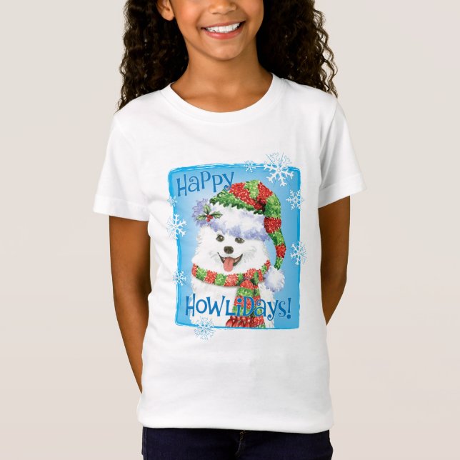 Camiseta Feliz Día de Amanecer Eskimo Dog (Anverso)
