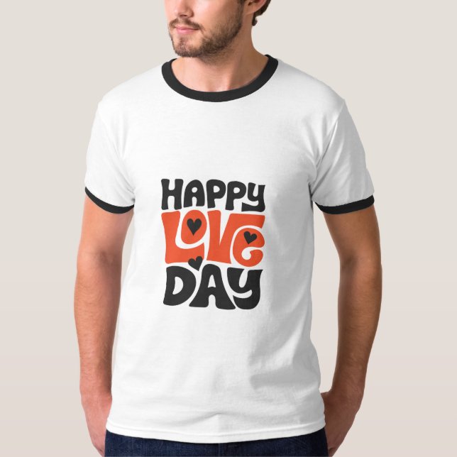 Camiseta Feliz día de amor (Anverso)