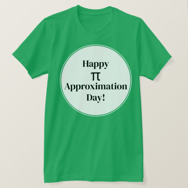 Camiseta Feliz Día de Aproximación Pi 22 de Julio Nerd Mate (Anverso del diseño)