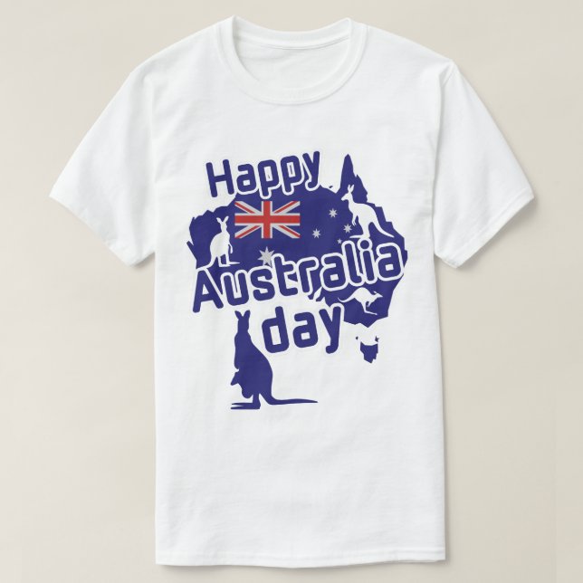 Camiseta Feliz Día de Australia (Diseño del anverso)
