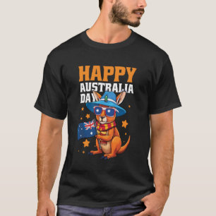 Camiseta Feliz Día de Australia divertida bandera canguro a