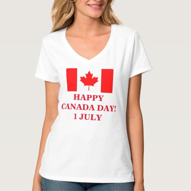 CAMISETA ¡FELIZ DÍA DE CANADÁ! (Anverso)