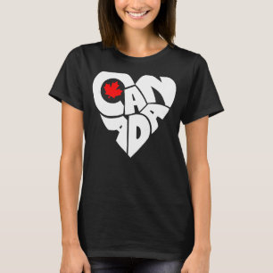 Camiseta Feliz Día de Canadá Bandera Canadiense Corazón de 