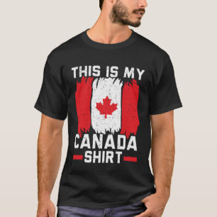 Camiseta Feliz Día de Canadá: Bandera canadiense de hojas d