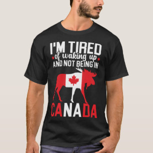 Camiseta Feliz Día de Canadá: Bandera canadiense de hojas d
