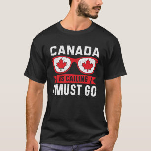Camiseta Feliz Día de Canadá: Bandera canadiense de hojas d