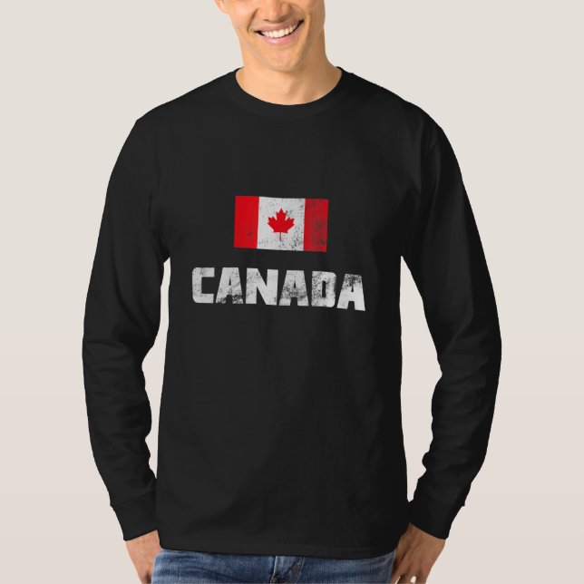 Camiseta Feliz Día de Canadá Bandera canadiense Hombres pat (Anverso)
