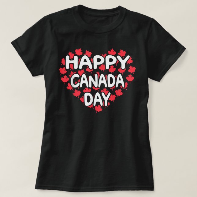 Camiseta Feliz Día de Canadá Divertido Día de la Bandera Ca (Diseño del anverso)