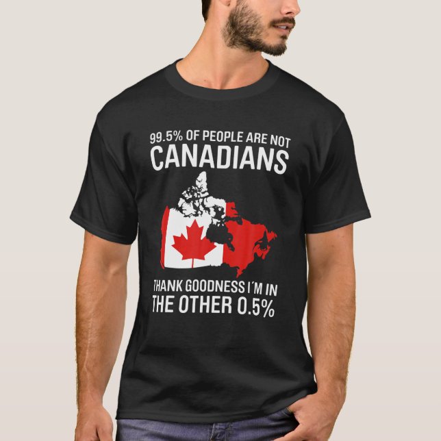 Camiseta Feliz Día de Canadá Funny Patriota de arce de la b (Anverso)