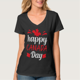 Camiseta Feliz Día de Canadá, hoja de arce, niños de bander