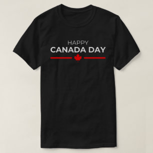 Camiseta Feliz Día de Canadá: Leaf. rojo