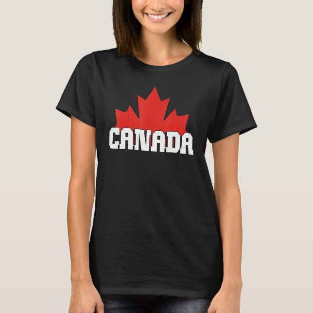 Camiseta Feliz Día de Canadá Mable Leaf Canadá País Cana (Anverso)
