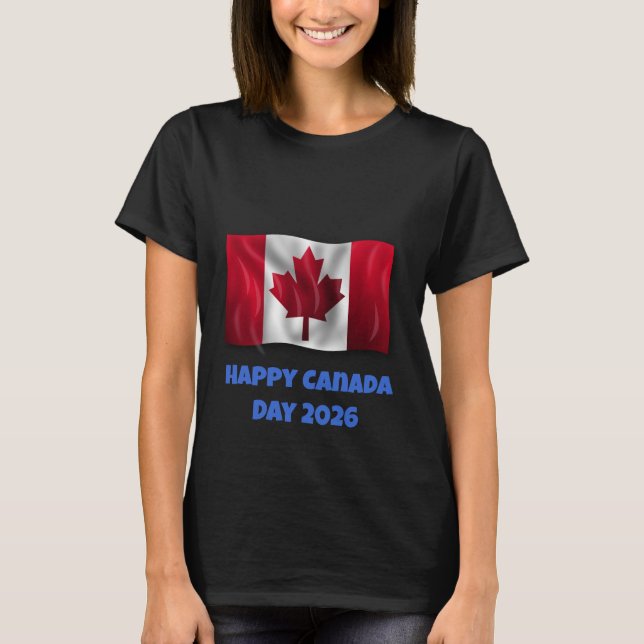 Camiseta Feliz Día de Canadá para mujeres (Anverso)