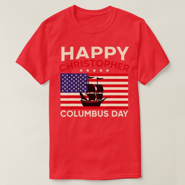 Camiseta Feliz Día de Colón (Diseño del anverso)