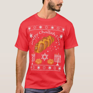 Camiseta Feliz día de desafío Hanukkah Menorah Ugly Pajama
