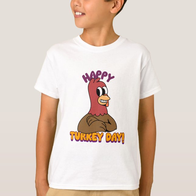 Camiseta Feliz Día de Gracias Turquía (Anverso)