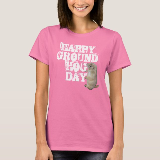 CAMISETA FELIZ DÍA DE GROUNDHOG (Anverso)