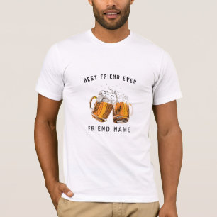 Camiseta Feliz Día de la Amistad Mejor Amigo Vidrio de cerv
