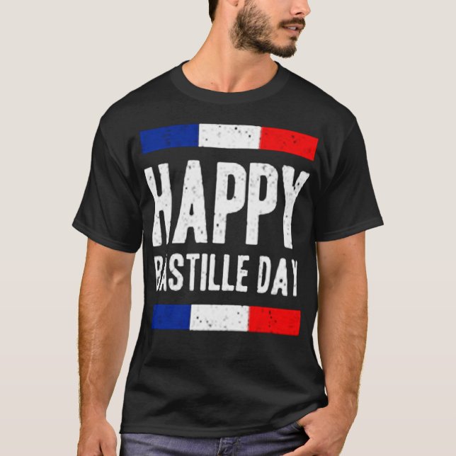 Camiseta Feliz día de la bastilla (Anverso)