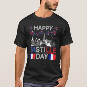 Camiseta Feliz Día de la Bastilla Francia Arresto de bander