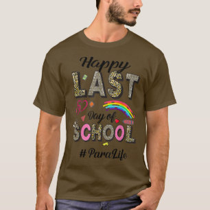 Camiseta Feliz Día De La Escuela Para El Patrón Del Leopard