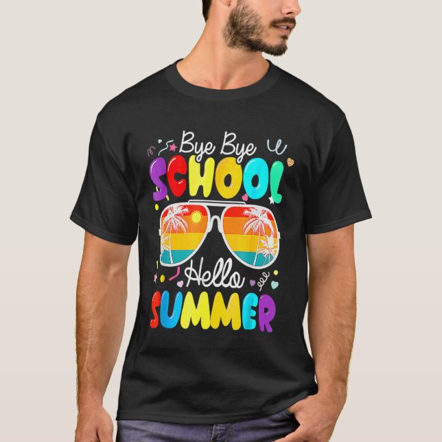 Camiseta Feliz Día De La Escuela Pop It Bye Bye Bye School  (Anverso)