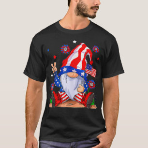 Camiseta Feliz Día De La Independencia 4 De Julio Gnome Ame