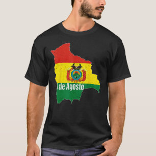 Camiseta Feliz Día de la Independencia Boliviana Amo La Paz