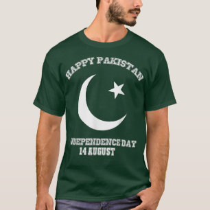 Camiseta feliz Día de la Independencia de Pakistán el 14 de