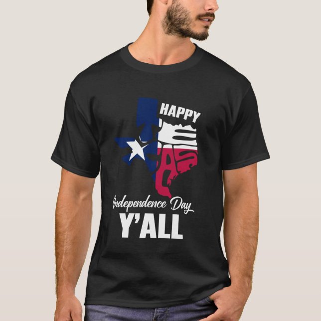 Camiseta Feliz Día de la Independencia de Texas, libertad p (Anverso)