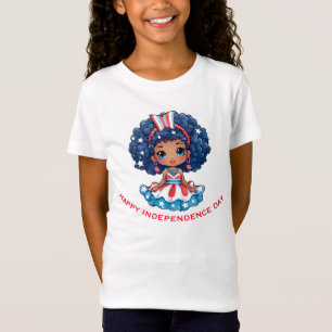 Camiseta Feliz Día de la Independencia, dulce muñeca estado