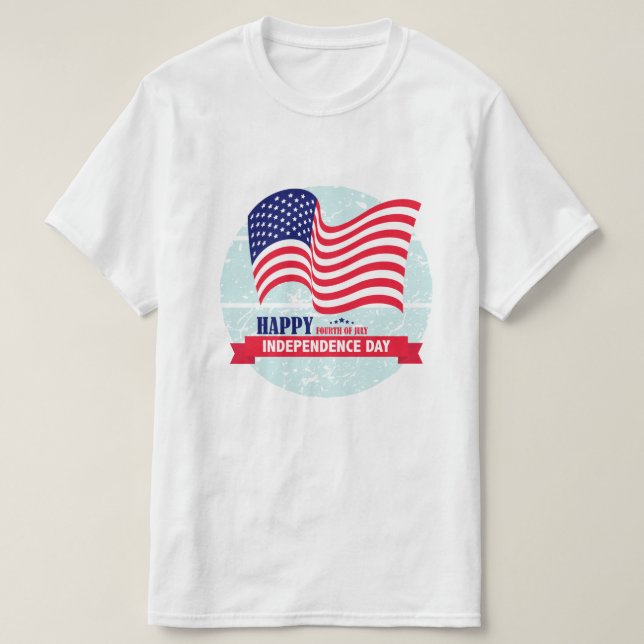 Camiseta Feliz Día de la Independencia Ilustracion de la Ba (Diseño del anverso)