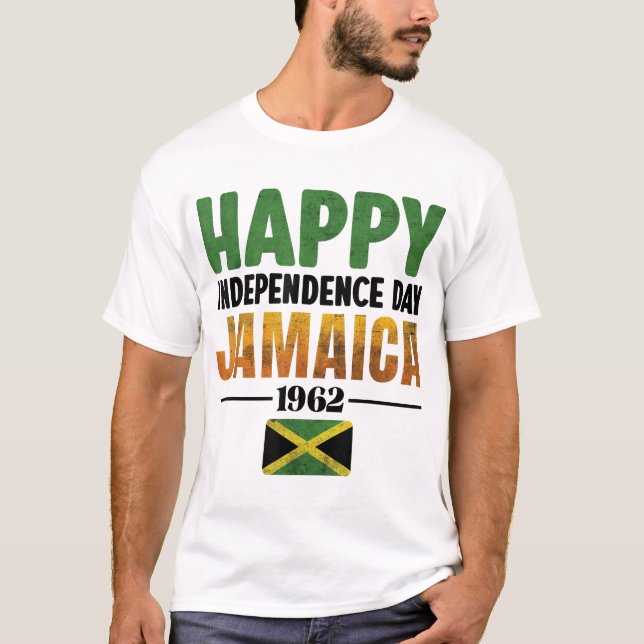 Camiseta Feliz Día de la Independencia Jamaica 1962 Orgullo (Anverso)