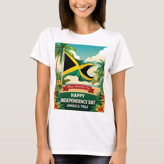 Camiseta Feliz Día de la Independencia Jamaica 1962 Orgullo (Anverso)